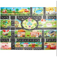 City Map Car Road Model Mat Game Pad For Educational Interactive Children Kids