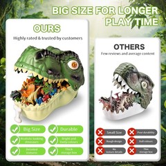 Dinosaur Toy Figures with Eggs & Trees – 45PCS Non-Toxic Playset for Toddlers