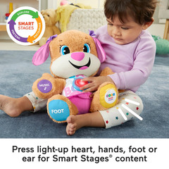 Fisher-Price Laugh & Learn Smart Stages Sis Puppy Plush Learning Toy for Baby