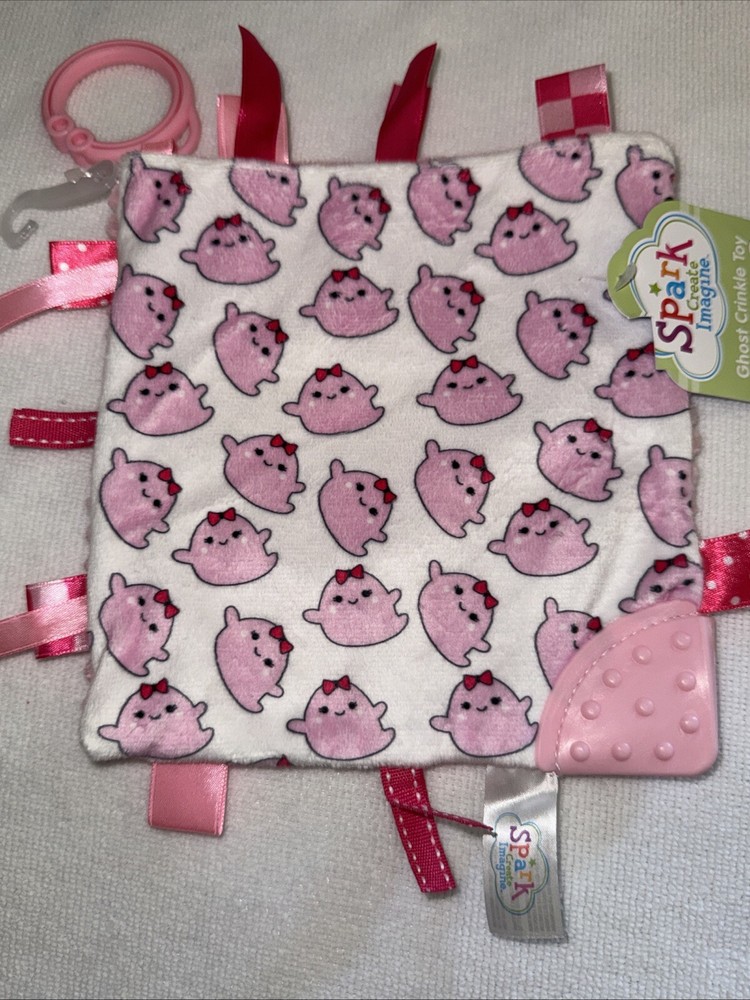 Spark Create Imagine Ghost Crinkle Me Baby Toy Pink With Teether Walmart