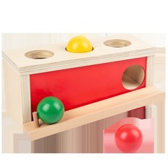 Montessori Wooden Object Permanence Box Drop Toy Fine Motor Skills Baby 6-12M