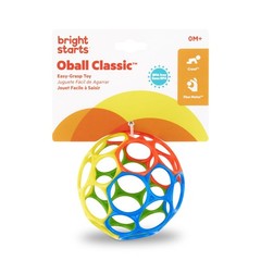 Bright Starts Oball Easy Grasp Classic Ball BPA-Free Infant Toy, 4 Inches