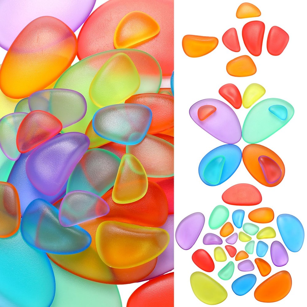 Rainbow Stacking Stones 144 Pcs 6 Colors Educational Toys for Preschool