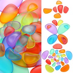 Rainbow Stacking Stones 144 Pcs 6 Colors Educational Toys for Preschool
