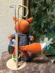 Infantino Playtime Plush Fox Developmental Activity Toy Rattle Crinkle Teether
