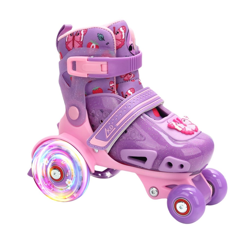 LKD Adjustable Kids Roller Skates for Boys Girls,Beginner Quad Skates,Indoor …