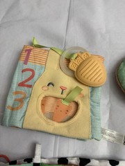 Baby Soft Cloth Books Bundle Lot 4 Sensory Crinkle Teether Toy Books