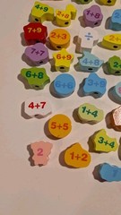 39 Montessori Wooden Lacing Beads Toys for Toddlers,Educational Stringing