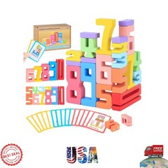 Educational Wooden Number Building Blocks – 30 Math Games & Activities for Kids