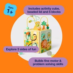 Activity Cube – Gigglescape™: Toddler Play Center, Fine Motor Skills, Wood