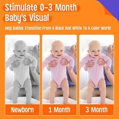 25 tarjetas de estimulación visual para bebés, tarjetas de alto contraste