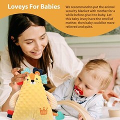 Baby Stuffed Animal Security Blanket with Teething Toy Baby Lovey Snuggle Toy