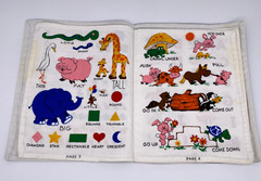 Handmade Yankee Doodle Song Book Fabric Teacher’s Pet Books Read USA Cloth VTG