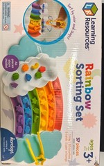 Rainbow Sorting Set Toddler Learning Toy Fine Motor Skills Ages 3 and Up