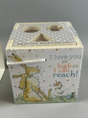 Guess How Much I Love You Wooden Shape Sorter Toy Carrying Handle Toddlers New