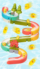 38 PCS Duck Slide Toys, Bath Toys for Kids Ages 4-8, DIY Building Kit for Ages 5