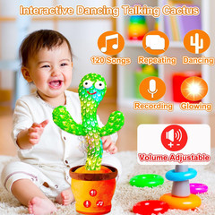 Baby Toys Interactive, Dancing Talking Cactus Toy Volume Adjustable, Mimicking S