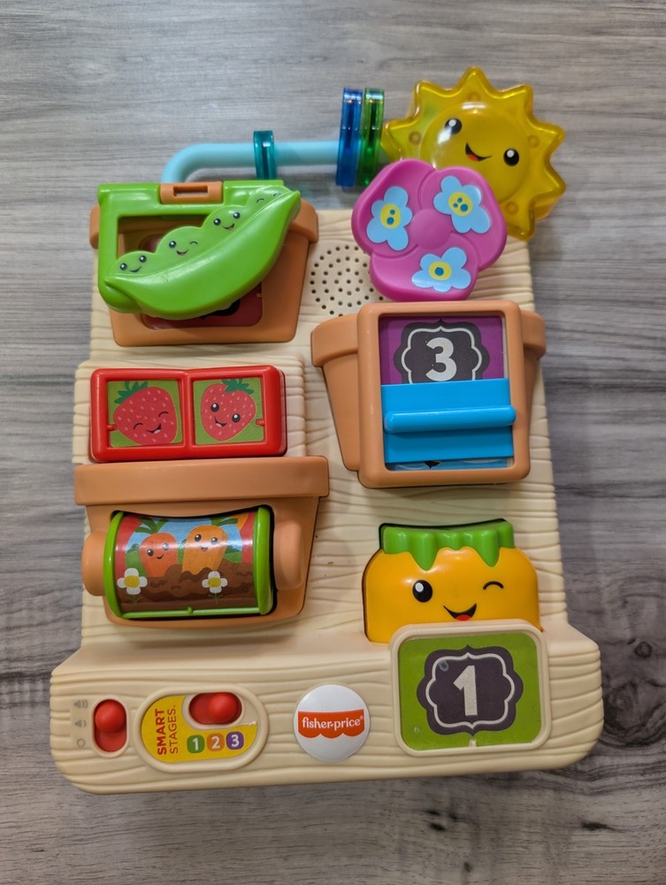 Mattel Fisher Price Peek & Play Laugh & Learn Busy Garden Smart Stages Tested