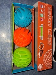 Fat Brain Toys Sensory Rollers With Chimes BPA Free Silicone 6 Textures 6m-5yrs