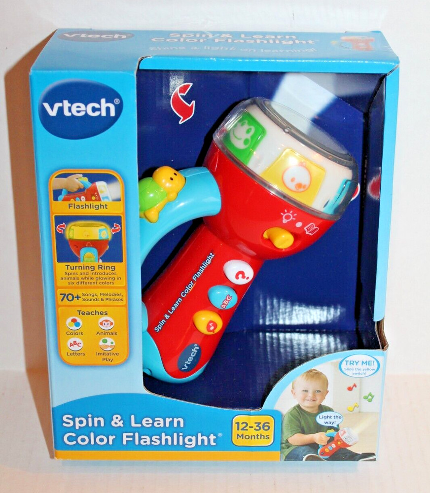 VTech Spin & Learn Color Flashlight Educational Baby Toy 12-36 Months NEW