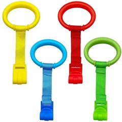 4 Pcs Baby Playpen Pull up Rings- Baby Crib Pull up Rings- Baby Walking Exerc…