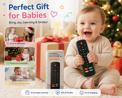 Baby Remote Control Toy for Toddlers 6M+ Musical Learning Toy w/ Lights Sounds