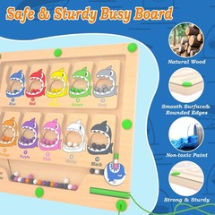 Magnetic Color & Number Maze Toy – Montessori Counting & Matching Game for Kids