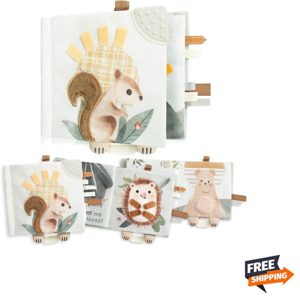 Soft Baby Book Polyester Touch Feel Mirror Crinkle Sensory Play Toy