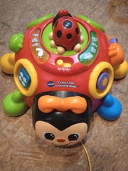 Vtech Crazy Legs Learning Bugs Ladybug Interactive Pull Toy Music Lights Up (D)