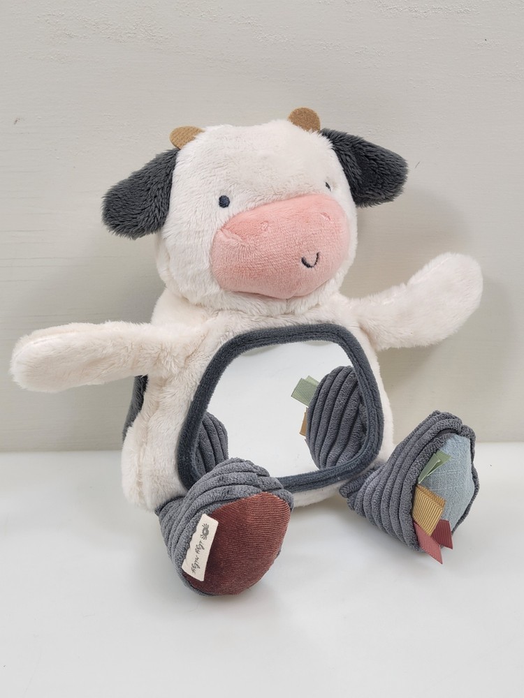 Itzy Ritzy Itzy Bitzy Mirror Sensory Tummy Time Cow Plush Toy