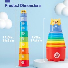 Stacking Toys for Toddlers 1-3 – Stacking Cups – Toddler Toy Age 1-2 Learning…