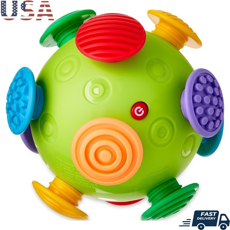 Colorful Bouncing Sensory Play Ball Toy Kids Ages 12M Interactive Fun Gift New