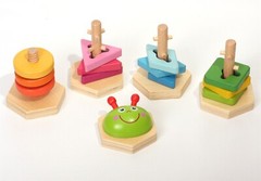 Rolimate Learning Education Shape Toy Beech Wood Caterpillar non-toxic ages 3+