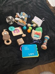 Lovevery Mixed Lot Wooden Montessori Baby Toddler Toy Bundle