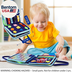 Toddler Busy Board Montessori Toys for Boys, Sensory Book Educational Activities