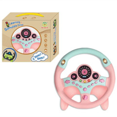 Infant Electric Steering Wheel Toy with Lights and Sounds for Early Learning