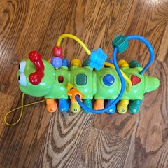 Multicolor Caterpillar Activity Toy with Numbered Feet, Bead Maze, Motor Skills
