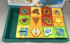 Parents Magazine Play + Learn Alphabet Shape Puzzle Block Critters Rare Toy 2001