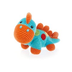 Handmade Dinosaur Toy – Turquoise Stegosaurus – Fair Trade – Imaginative Play