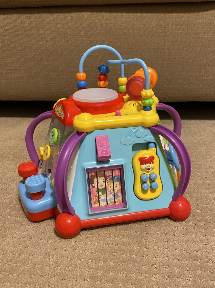 WolVol Toddler Baby Musical Activity Cube Play Center Lights Learning Skills
