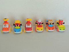 6 PCS Cartoon Press and Go Toy Racing Action Cars for Toddlers cartoon 4″ vatos