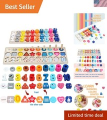 Wooden Montessori Toys for Kids, Toddler Number Puzzles Sorter Counting Shape…