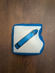 Lakeshore My First Match-Ups Replacement Blue Crayon Soft Puzzle Piece