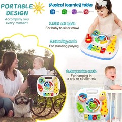 Baby Toys 6-12 Months, Musical Learning Table Toys for 1 2 3 Year Old Boys Girls