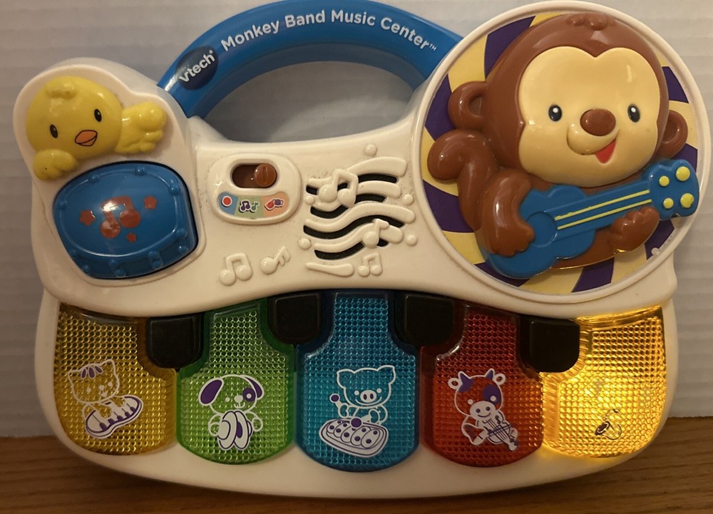 VTech Monkey Band Music Center Keyboard Piano Lights Sounds Learning Toy-working