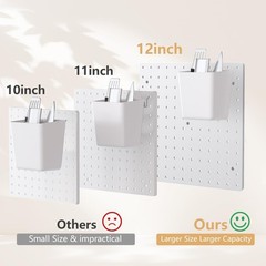 FZK Peg Board with Hooks, Plastic Pegboard Kit with 4 White Pegboards and Acc…