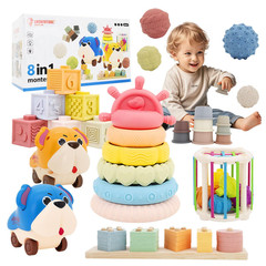 LUCKFUTURE Premium Baby Toys for 6-18 Months, 8 in 1 Montessori Set,…
