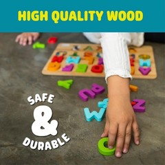 Wooden Puzzle ABC and 123 Theme 2 Pack