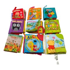 First Soft Books Fabric Baby Cloth Early Education Toys Crinkle Lot Of 9