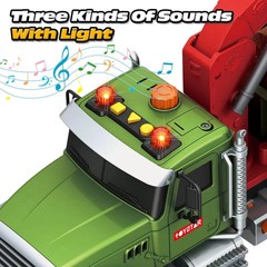 Kids Toys for 3 4 5 6 7 8 Years Old Boys, 15″ Farm Logging Truck Toy with Loadin